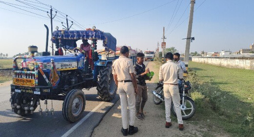 परिवहन विभाग की कार्यवाई, ट्रैफिक थाना के पास चला सघन वाहन जांच अभियान 